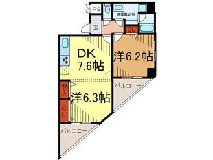 ロイヤルヒル神戸三宮Ⅱ(801)の物件間取画像